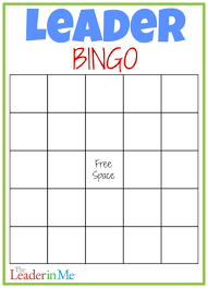 Printable bingo cards are perfect to use for a party or the classroom. Leader Bingo Free Printable Leader In Me