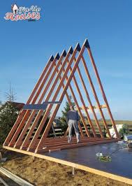.and does it cost more to build? Pin Up Houses A Frame Cabin Plans Dolores Tiny House Blog