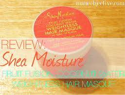 Hydrates and nourishes leaving hair smooth, soft and supple , weightlessly restores healthy sheamoisture purple rice water hair masque infuses brittle strands with intense hydration to restore health and strength. Review Shea Moisture Fruit Fusion Coconut Water Weightless Hair Masque