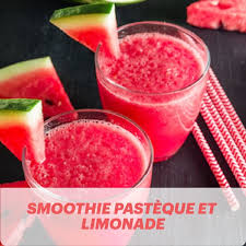 Pensez A Vous Desalterer Avec Un Smoothie A La Pasteque Avec De La Limonade Recette En 2020 Smoothie Pasteque Recettes De Cuisine Pasteque
