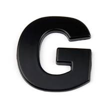 G 3d Diy Metallic Alphabet Sticker Car Emblem Letter Badge