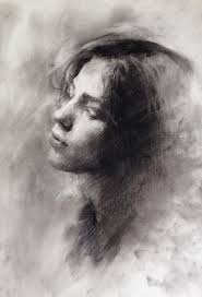 Black And White Self Portrait Drawing Casey Baugh Charcoal Drawing Portrait Sketches Portrait Drawing