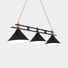 The most common table hanging light material is metal. Niuyao 3 Lights Island Light Hanging Pool Table Light Fixture Pendant Light With Clear Glass Shade Special Billiard Ball Decoration Chandelier For Gaming Room Living Room Kitchen Description Niuyao Not Only Offers Lights