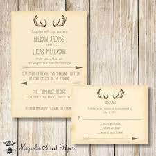 Antler Wedding Invitation Custom Printable Rustic Deer Antler And Arrow Wedd Wedding Invitations Rustic Antler Wedding Invitations Trendy Wedding Invitations