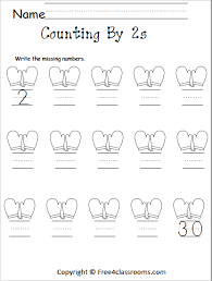 Free Winter Skip Counting By 2s Worksheet Free4classrooms