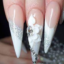 A winning combo if you ask us. 40 Beautiful Wedding Nail Designs For Modern Brides The Glossychic