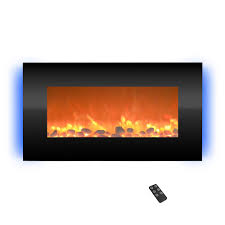 With the push of a button an electric fireplace brings heat the led technology requires minimal energy so don't worry about your electric bill too much. Northwest 30 5 In Wall Mount Electric Fireplace With Led Backlights In Black Hw0200003 The Home Depot