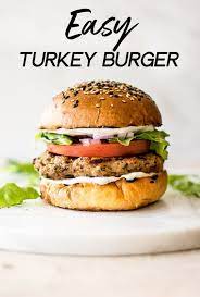 These Healthy Ground Turkey Burgers Are Moist And Flavorful And Have The Best Fresh Seaso Turkey Burger Recipes Ground Turkey Burgers Easy Turkey Burger Recipe