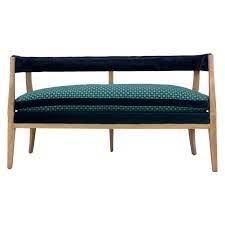 Zin home upholstered dining benches and wood bench provide seating and storage options for your dining room. Modern Curved Back Dining Bench With Cowhide Backing For Sale At 1stdibs