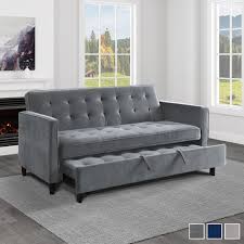 The frame is constructed of wood for durability and it's padded. Tiguan Convertible Sofa Bed Overstock 31767965