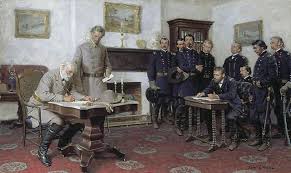 Painting By Tom Lovell Of Gen Robert E Lee S Surrender To Gen Ulysses S Grant At Appomattox Va Civil War Art Civil War History Civil War