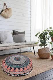 Bohemian design is for people who create interiors with a free spirit. Decorative Pillows Inserts Covers Anokhiart Navy Blue Round Mandala Floor Pillow Throw Living Room Decor Boho Decor Hippie Round Seating Pouf Cover Mandala Floor Pillows Cushion With Pom Pom Floor Pillows