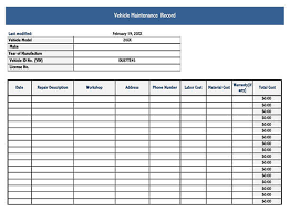 The report is prepared using ms excel. Free Vehicle Maintenance Log Service Sheet Templates Excel Word