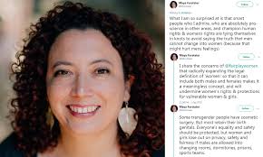 'good job on using your huge platform to further marginalise one of the most marginalised groups in society', while. Think Tank Sacks Leading Tax Expert After She Tweeted That Men Cannot Change Into Women Daily Mail Online