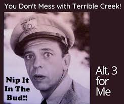 How did Terrible Creek get its name?