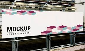 Download Free Psd Yellow Gate Signboard Mockup At The Airport PSD Mockup Templates