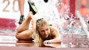 Gregson, 32, stumbled then fell on the last water jump of the race on wednesday night, clutching her lower leg. Pdputmsrtjo1tm