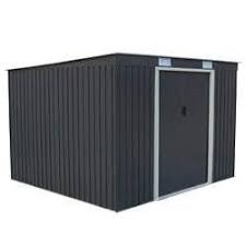 Abri De Jardin En Metal Adossable 6 5 M Gris Anthracite Kit D Ancrage Offert Abri De Jardin Abri Cabanon De Jardin