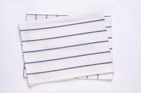 Maybe you would like to learn more about one of these? Kitchen Towels With Blue Stripes On White Wooden Table Top Mock Up For Design Stock Image Image Of Food Stripes 163191041