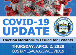 Moratorium definition, a suspension of activity: Costa Mesa Issues Eviction Moratorium For Tenants Affected By Covid 19 City Of Costa Mesa News