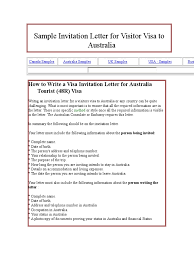 Introduction (paragraph 1 for opening remarks): Sample Invitation Letter For Visitor Visa To Australia Travel Visa Passport