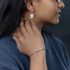 125 West Indian Bangle With Synthetic Ruby July Birthstone Handmade in  Sterling Silver