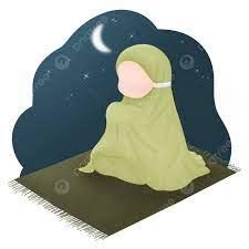 الفتاة اللطيفة تصلي في الليل, يصلي, فتاة صغيرة, فتاة الحجاب PNG وملف PSD  للتحميل مجانا