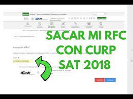 Acta de nacimiento o constancia de la curp. Descargar Mi Rfc Con Curp Nueva Plataforma Sat 2020 Youtube