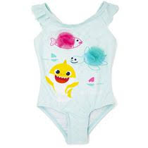 My little niece loved her baby shark bathing suit! Baby Shark Girls 1 Piece Swimsuit Walmart Canada
