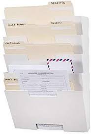 Amazon Com Wallniture Lisbon White Wall Mounted Steel File Holder Organizer Rack 5 Sectional Modular Design Letter S Wall File Wall File Holder File Holder