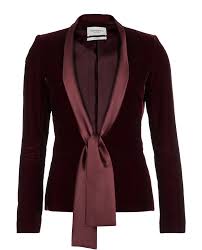 Ysl Velvet Tie Blazer