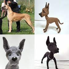 Great Dane Crocheted In 2021 Custom Stuffed Animal Stuffed Animal Patterns Animals