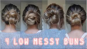 These low bun hairstyles can take you from the gym to the. 4 Ways To Do A Low Messy Bun Easy Long Medium Hairstyles Youtube