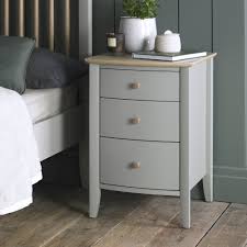 Shop for 3 drawer mirrored nightstand online at target. Whitby Scandi Oak Warm Grey 3 Drawer Nightstand Bedroom Bentley Designs