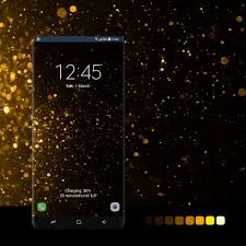 A black and red wallpaper on a mobile phone looks sleek and elegant with a little pop of color. Gold Glitter Bokeh Samsung Wallpaper Wallpaper Iphone Love Samsung Galaxy Wallpaper