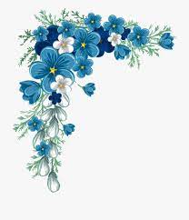 15 Flower Border Png Blue Flower Border Png Flower Border Flower Drawing