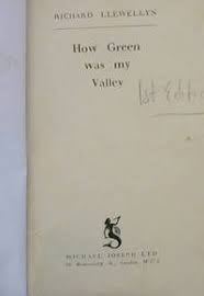 In publisher's near fine dust jacket, retail … How Green Was My Valley By Llewellyn Richard