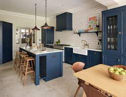 Opt for the wrong colour or texture and. Which Flooring Looks Best With A Dark Blue Kitchen Houzz Uk