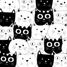 Doodle Cat Seamless Pattern Png And Vector Seamless Patterns Cat Vector Pattern Wallpaper