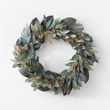 The contrast brings drama and texture to spaces that need a focal point. 26 Artificial Olive Eucalyptus Leaf With Berry Wreath Threshold Designed With Studio Mcgee Target