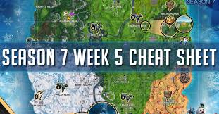 This poi (point of interest) is located on top of an iceberg and at the end of season 8, we saw a volcanic rock hit into the ice. Fortnite Season 7 Week 5 Cheat Sheet Complete Challenge Guide Gameguidehq