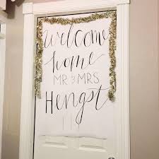 Maybe you would like to learn more about one of these? Welcome Home Sign For Bride And Groom After They Get Home From Their Honeymoon Honeymoon Decorations Groom Sign Welcome Home Sign
