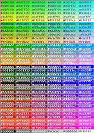 Color Table Hex And Html Codes Web Colors Html