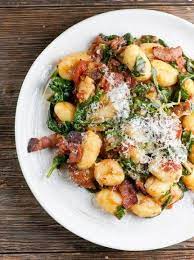 Gnocchi With Bacon And Spinach Recipe Gnocchi Recipes Recipes Italian Recipes