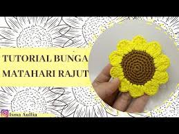 Sebenernya ada banyak pola mawar dan mirip mirip. Tutorial Merajut Bunga Matahari Multifungsi Crochet Sunflower Youtube