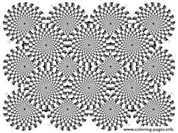 The information gathered by the eye is processed by the brain, creating a perception that in reality, does not match the true image. Adult Zen Anti Stress Difficult Optical Illusion 2 Coloring Pages Printable