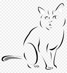 Summertime and the living is easy. Black And White Cat Drawingcat Line Drawings Clipart Black And White Cat Drawing Png Download 1490967 Pikpng