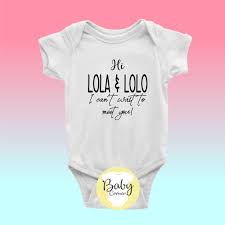 Hi Lola Lolo Statement Onesie Baby Onesie Shopee Philippines