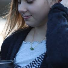 Nephrite Jade Circle Pendant Necklace