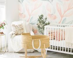 Image of Textured walls wallpaper for girls' bedroom